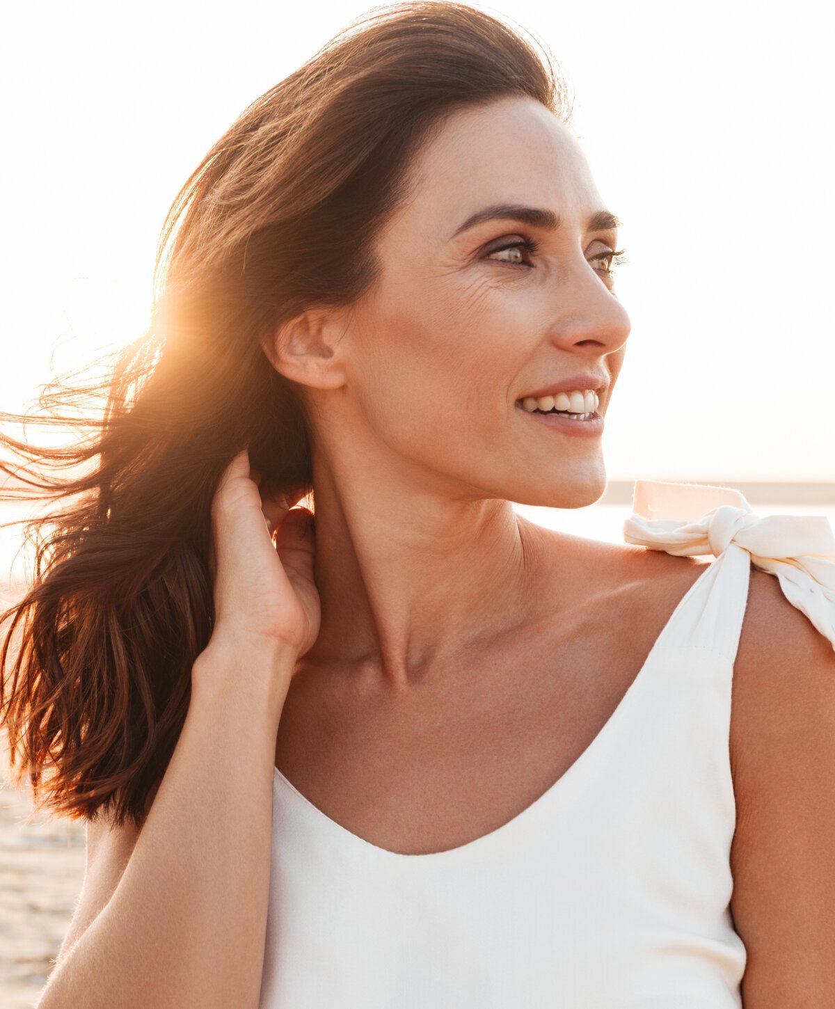 los angeles smile makeover patient model smiling